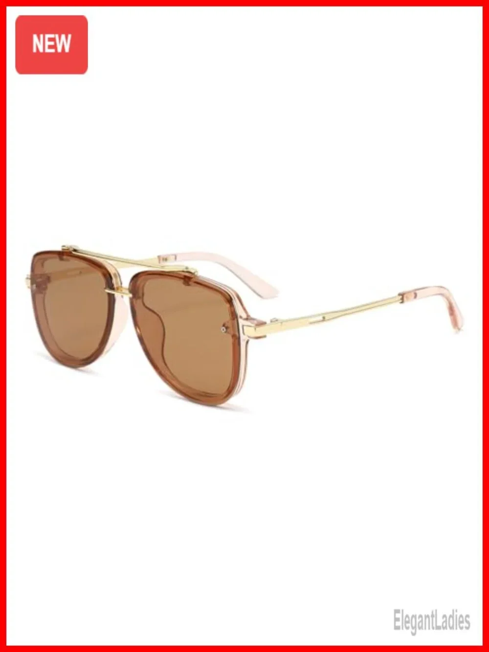 Vintage Metal Frame Square Sunglasses UV400 Protection Pilot Shades